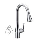 Moen 7594EWC Arbor Motionsense Wave Sensor Touchless One-Handle Pulldown Kitchen Faucet Featuring Power Clean, Chrome, 3.63x26.63x14.25