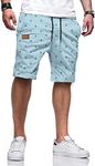 JMIERR Mens Shorts Cotton Drawstrin