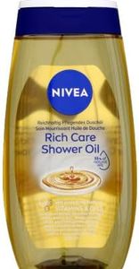 NIVEA Aceite de ducha nutritivo (1 x 200 ml), Gel de ducha cuidado nutritivo Vitamina E y aceites naturales, Gel de lavado corporal, sensación de piel nutrida y radiante de salud, todo tipo de piel