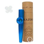 Fartime Blue Exquisite Aluminum Alloy Kazoo With 5 Kazoo Flute Diaphragms And A Beautiful Gift Box-Musical Instruments.(blue)…