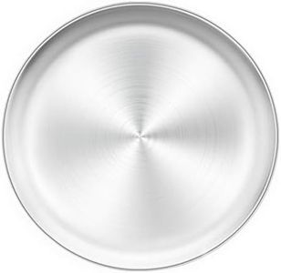 TeamFar Pizza Pan, 12 inch Pizza Pan Stainless Steel Pizza Pan Tray Round Pizza Oven Baking Pan, Healthy & Heavy Duty, Dishwasher Safe & Easy Clean