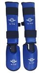 Be Win Karate Shin Guard, Karate Foot Protector (Blue, Small)