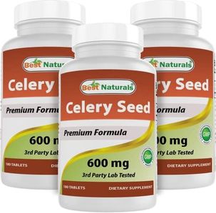 Best Naturals Celery Seed 600 mg 180 Tablets (180 Count (Pack of 3))