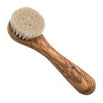 Hydréa Olive Wood Facial Exfoliating Brush with Naturally Soft Goat Bristle