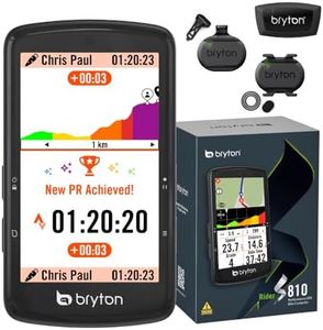Bryton Rider S810 3.5 Inch Color Touchscreen GPS Bike/Cycling Computer, 50H Battery Life, Offline Maps & Navigation, Advanced Climb Challenge 2.0, Live Tracking (Rider S810T (Sensor Bundle))