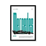 CodersParadise Mercedes Wall Poster Frames | 8x12 inch (A4 Size) | Hanging Wall Artwork Frames For Home Bedroom, Living Room and Walls Aesthetics | Framed Artworks