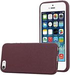 cadorabo Case works with Apple iPhone 5 / iPhone 5S / iPhone SE in FROST BORDEAUX PURPLE - Shockproof and Scratch Resistant TPU Silicone Cover - Ultra Slim Protective Gel Shell Bumper Back Skin