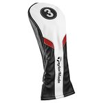 TaylorMade Golf Fairway Headcover, Black|White, Large