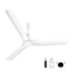 atomberg Aris Contour Smart 1200mm BLDC Ceiling Fan with Ring light, IoT & Remote Control | Smart Fan with Silent Operation | BEE 5 Star Rated Ceiling Fan | 2+1 Year Warranty by Atomberg(Marble White)