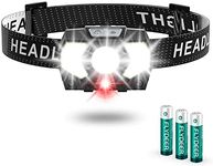 Eirnvop LED Headlamp,1500 Lumen Head Lamp with 7 Modes, Head Lights for Forehead with Red Light, IPX5 Waterproof Head Light for Adults and Kids Camping Running, 3AAA Batteries Included