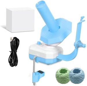 mumisuto Enrouleur De Boule De Fil éLectrique, Enrouleur De Fil Automatique Pour Boules De GâTeau, Enrouleur De Fil De Laine Portatif Domestique, Peut Enrouler Jusqu'à 10 Onces De Fil (Bleu)