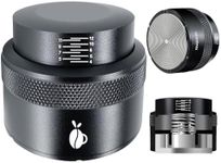 carrottimes Espresso Tamper 58mm, Adjustable Depth Coffee Tamper with Calibrated Spring Loaded, 100% Stainless Steel Tamper for Espresso Machine, Fits for Breville 58mm Portafilter Basket(Black)