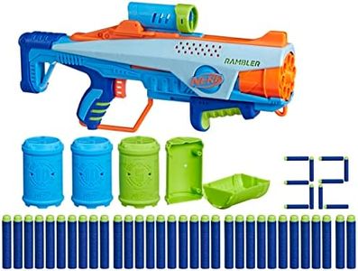 NERF Elite Junior Rookie Pack, Easy Play Toy Foam Blaster, 32 Elite Darts, 4 Targets, Blasters for Kids Outdoor Games, Ages 6 & Up (F6752)