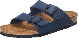 Birkenstock ARIZONA Birko-Flor Wide, Men's Sandals, Blue, 5.5 UK (39 EU)
