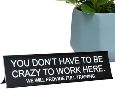 Desk Signs | Desk Nameplate Funny Table Decor - Desk D?cor Quote for a Touch of Humor in The Workplace, Home Table D?cor, Work Accessories Foccar