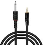 SeCro 3.5mm 1/8" Male to 6.35mm 1/4" Mono Male Audio Cable Gold Plated for iPod, iPhone,Laptop,Home Theater, Amplifiers, Guitar etc (10 Meter(32.8Feet))