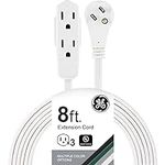 GE 3-Outlet Flat Extension Cord 8 F