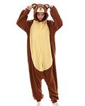 PENGMAI Bear Onesie Costumes Pajamas Women Men Animal Cosplay One Piece Halloween Xmas Homewear,XL for 175-180cm height