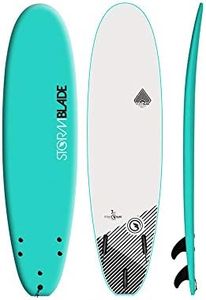 StormBlade 7ft Surfboard // Foam Wax Free Soft Top Longboard for Adults and Kids