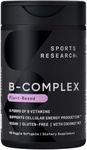 Sports Research Vitamin B-Complex - Full Spectrum of B Vitamins - Plant-Based Vegan-Friendly Formula - 60 Veggie Softgels