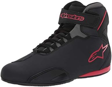 Alpinestars Men's Sektor Street Motorcycle Shoe, Black/Gray/Red, 9.5