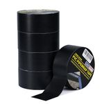 ADHES Corrosion Protection Pipe Tape, PVC Weatherproof Wrap Duct Tape for Drain Pipe, Metal & Electrical Piping, Outdoor, Underground Pipe, 2 Inch X 36 Yds, 5Rolls, Black