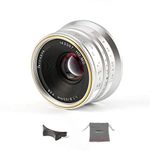 7artisans 25mm F1.8 APS-C Frame Manual EF-M Mount Lens for Canon M1 M2 M3 M5 M6 M10-Silver