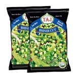 Taj bhindi Cut | Okra | Fresh Okra | Lady's Finger | Bhindi | Fresh Vegetables | Indian origin | 300G (Pack of 2)