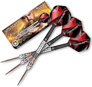 Shot! Darts Michael Smith Achieve Center Weighted 90% Tungsten Pro Throwing Darts Steel Tip Set Professional Made in New Zealand Designed Dart Flights for Women & Men Metal Tip Bar Darts for Adults (24)