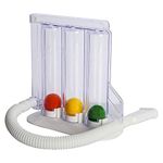 Deep Breathing Lung Exerciser - 3-chamber Incentive Style Spirometer