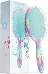 Framar Wet Hair Brush Detangler – Curly Hair Brush Women, Hairbrushes for Women, Detangling Hair Brush Set, Detangle Hair Brush, Hairbrush, Detangling Brush, Detangler Hair Brush - Blue Tie Dye