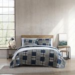 Eddie Bauer- Queen Quilt Set, Cotton Reversible Bedding Set, All Season Lodge Home Décor (Madrona Plaid Navy, Queen)