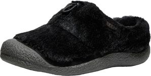 KEEN Women's Howser 3 Slide Comfy Durable Slippers, Black/Canteen, 6.5