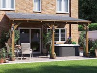 Dunster House Wooden Lean To Gazebo