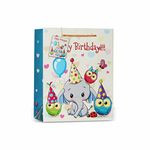 VESTTA -ELEGANCE REDEFINED Gift Paper bag, Medium, 8 (L) x 4 (B) x 10 (H) Inches, Pack of 10, Gloss Finish, MultiColor, Cute Animals for Birthday Return Gifts for All Age Groups with Gift Tags