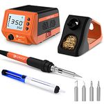 Lytool Soldering Iron Station, Soldering Stations with 3 Inch LCD Display 60W Professional Digital, 180℃～480℃ Temperature Adjustable Repair Tool Kit with Soldering Tips, Intelligent Sleep Mode