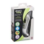 Vital Baby PROTECT 4 in 1 Contactless Thermometer - Different Modes Including Forehead, Ear, Room and Liquid - LCD Display - Colour Change Fever Alert - No Touch Temperature Checker Gun