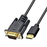 HDMI to VGA Cable Adapter, Gold-Pla