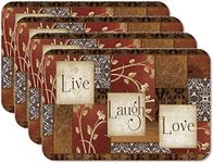 Counterart Spice of Life 4 Pack Reversible Easy Care Flexible Plastic Placemats Made in The USA BPA Free PVC Free Easily Wipes Clean