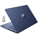 HP Premium Stream 14" HD BrightView Laptop, Intel Celeron N4000, 16GB RAM, 64GB eMMC, Intel UHD Graphics, HD Webcam, 1 Year Office 365, Bluetooth, WiFi, HDMI, Win 11s, Blue, 32GB USB Card