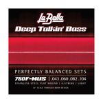 LaBella 760F-MUS Stainless Steel Flat Wound Bass Strings, Custom