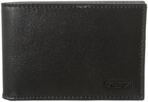 TUMI - Delta Slim Single Billfold Wallet - Leather Wallet - RFID Blocking Technology - Card Slots, Pockets - 4" x 3" - Black