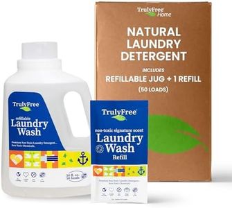 Truly Free Laundry Detergent for Sensitive Skin | Gentle & Safe for Baby Clothes | Plant-Based | Easy to Dissolve to Create a Liquid| Include 1 Refillable Bottle| Signature Scent (50 Loads)