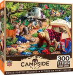 MasterPieces 300 Piece EZ Grip Jigsaw Puzzle - Campsite Trouble - 18"x24"