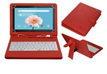 Acm USB Keyboard Case Compatible with Lenovo M10 Fhd Rel Tb-X605Lc (LTE) Tablet Cover Stand Study Gaming Direct Plug & Play - Red