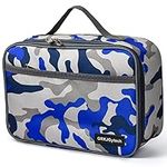 GRKJGytech Insulated Lunch Bag for Men Kids,Portable Leakproof Food Drink Camo Cooler Bag for Boys Girls Pack Lunch Box for Work School Picnic Camping(Camo Blue)