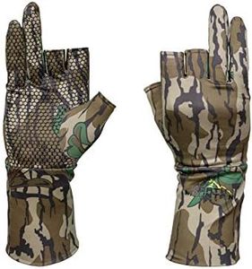 North Mountain Gear Camo Hunting Gloves - Fingerless - Mossy Oak Greenleaf