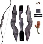 SinoArt 58" Takedown Recurve Bow Bamboo Limbs Archery Right Handed Riser Bow for Hunting Target Shooting 25-65Lbs （30Lbs）