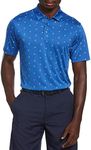 PGA TOUR Golf Polo | Mens Summer Shirt | Mens Collared Shirts Short Sleeve, Turkish Sea Heather, XX-Large