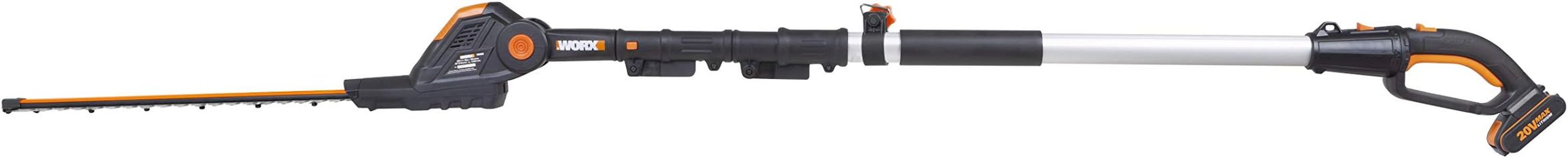 WORX 20V Cordless Pole Hedge Trimmer – Lightweight, Extendable